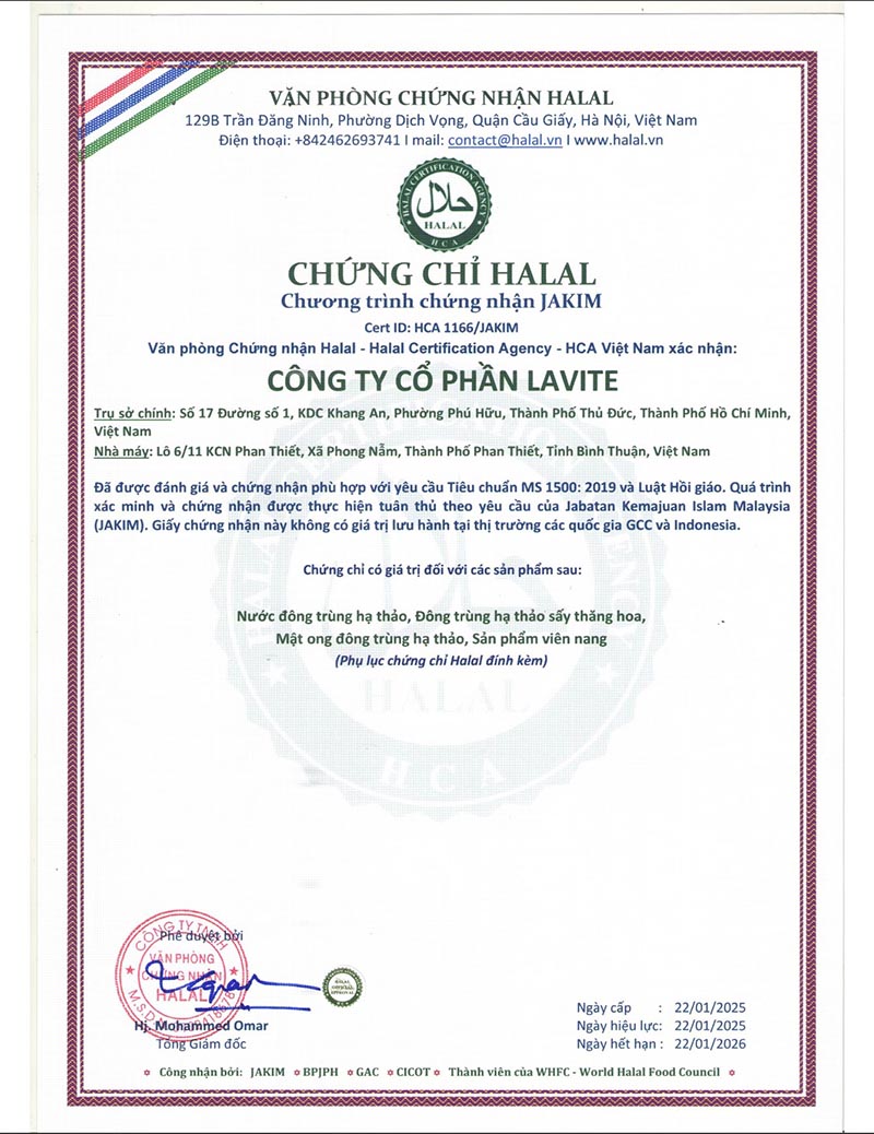 Hector đạt tiêu chuẩn Halal
